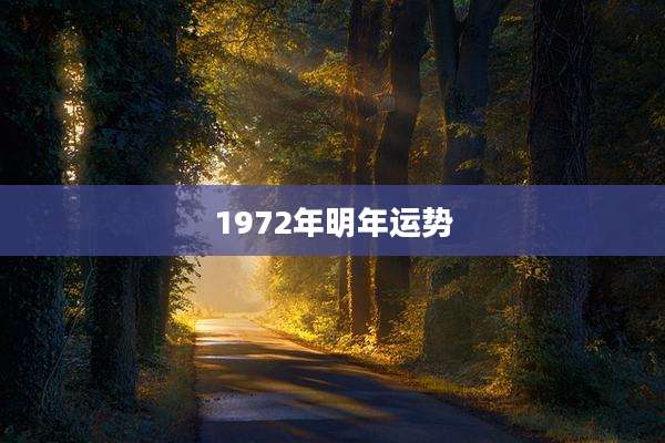 1972年明年运势