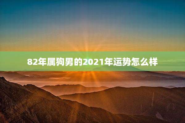 82年属狗男的2021年运势怎么样