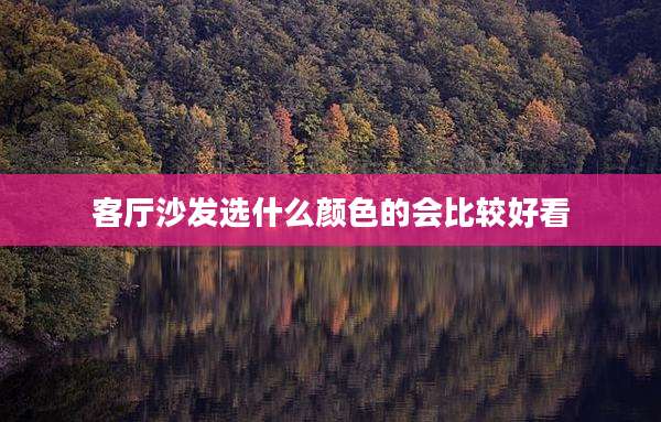 客厅沙发选什么颜色的会比较好看