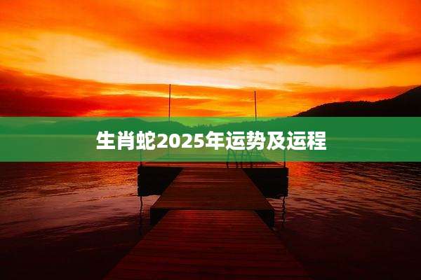 生肖蛇2025年运势及运程