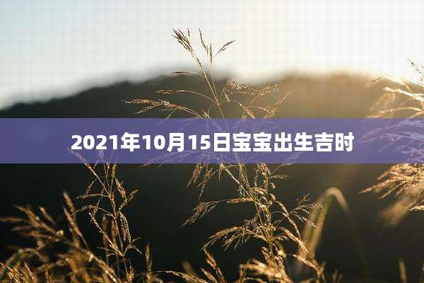 2021年10月15日宝宝出生吉时