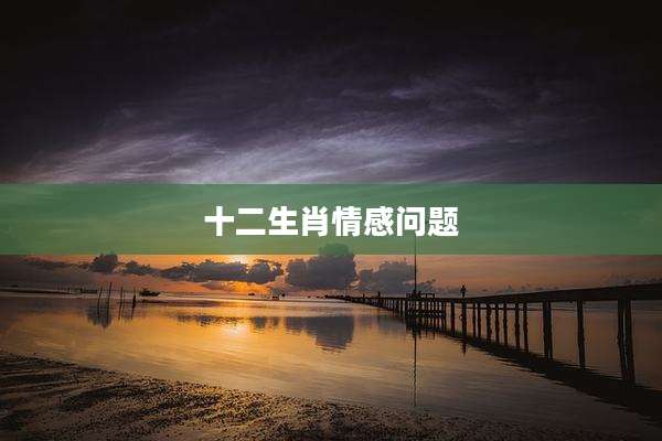 十二生肖情感问题