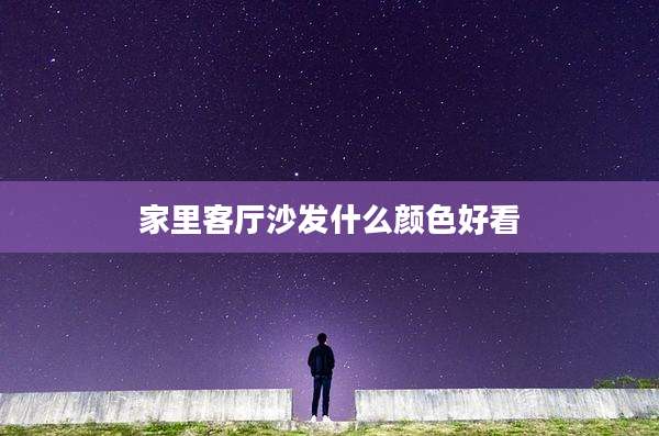 家里客厅沙发什么颜色好看