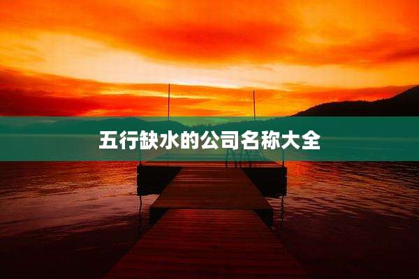 五行缺水的公司名称大全
