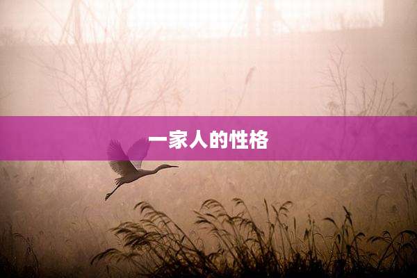 一家人的性格