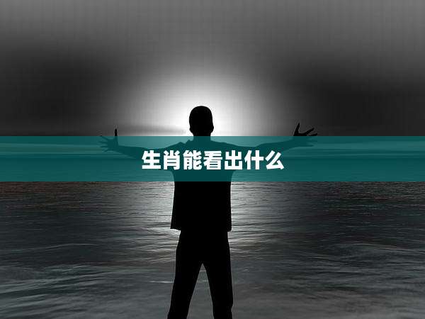 生肖能看出什么