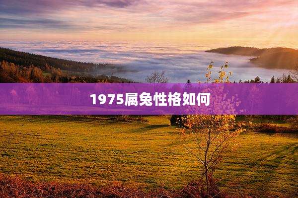 1975属兔性格如何