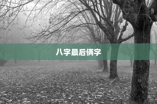 八字最后俩字