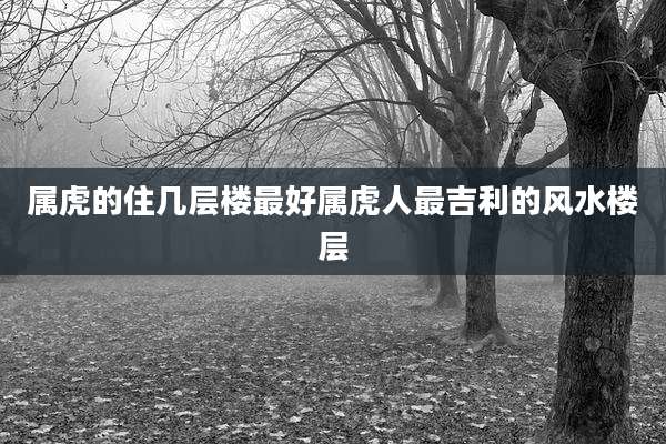 属虎的住几层楼最好属虎人最吉利的风水楼层