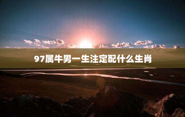 97属牛男一生注定配什么生肖