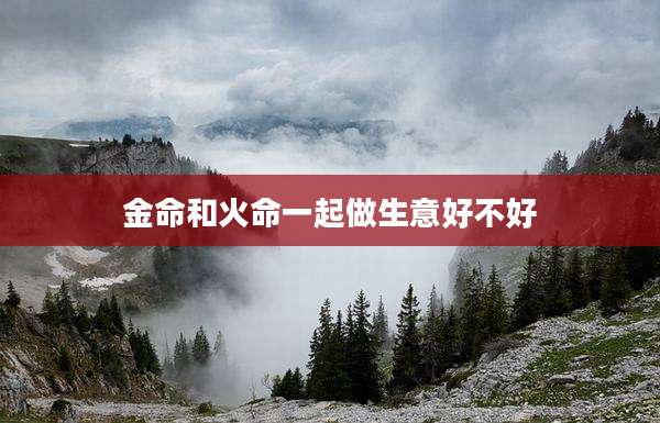 金命和火命一起做生意好不好