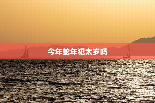 今年蛇年犯太岁吗