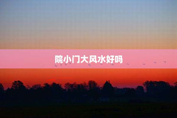院小门大风水好吗