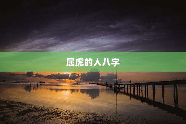 属虎的人八字