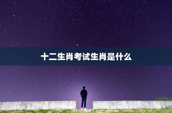 十二生肖考试生肖是什么