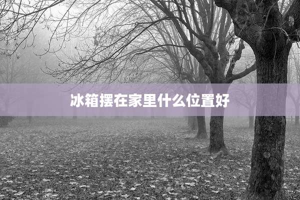 冰箱摆在家里什么位置好
