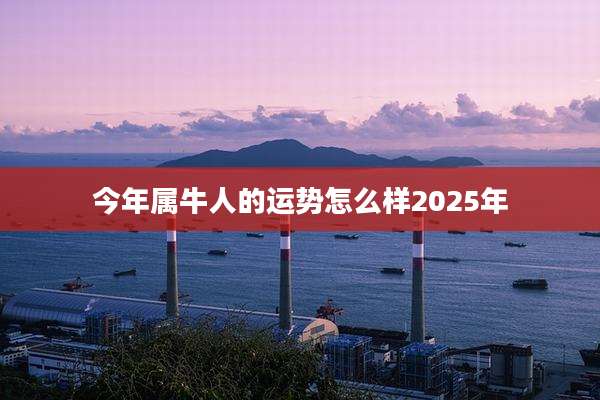 今年属牛人的运势怎么样2025年