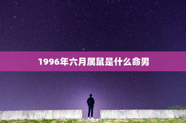 1996年六月属鼠是什么命男