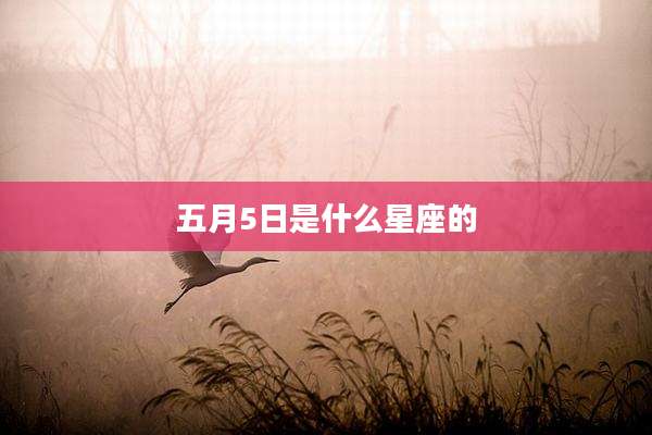 五月5日是什么星座的