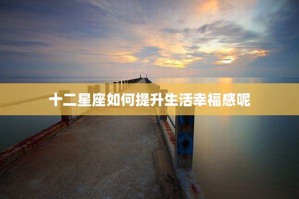 十二星座如何提升生活幸福感呢