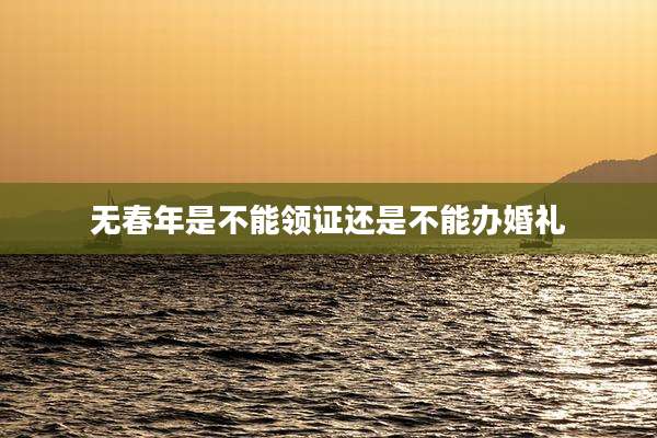 无春年是不能领证还是不能办婚礼