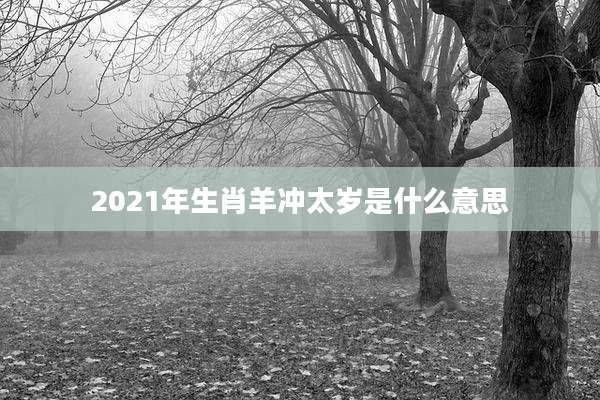 2021年生肖羊冲太岁是什么意思