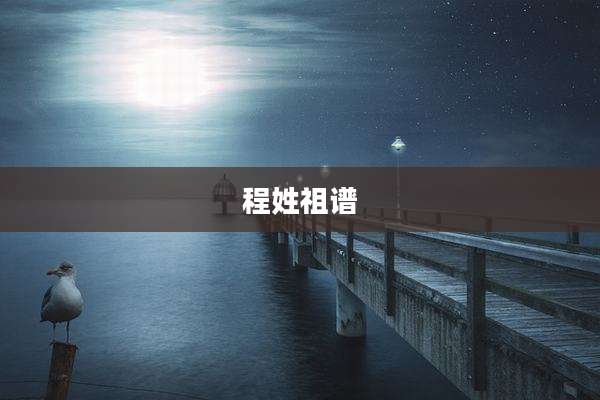 程姓祖谱