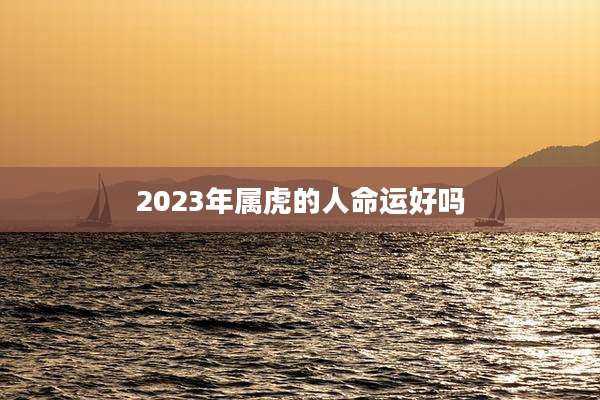 2023年属虎的人命运好吗