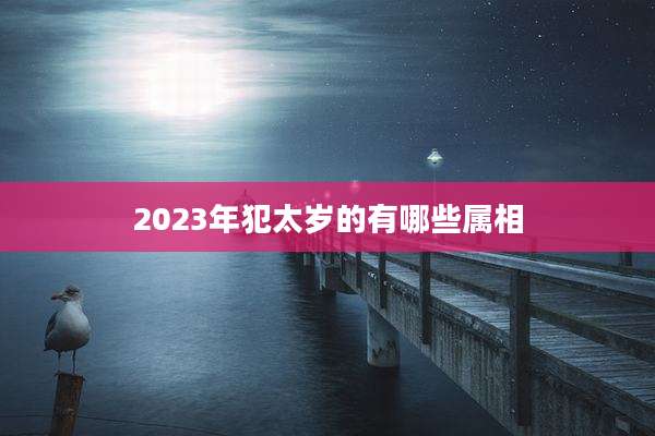 2023年犯太岁的有哪些属相