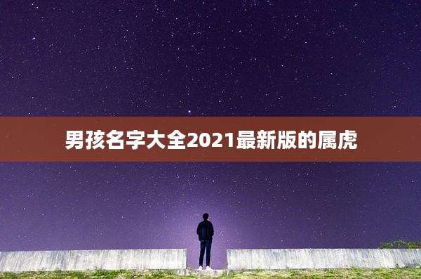 男孩名字大全2021最新版的属虎