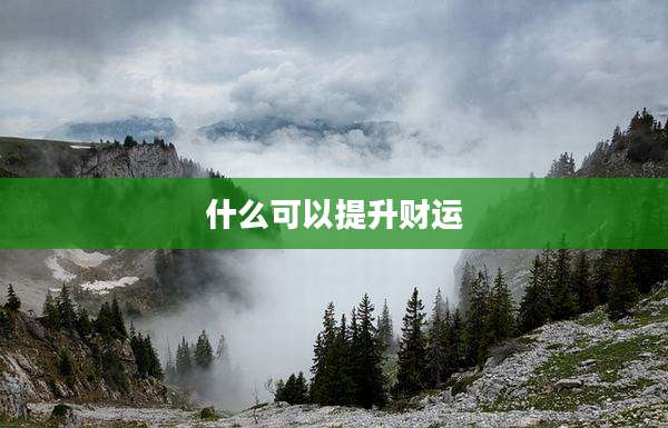 什么可以提升财运