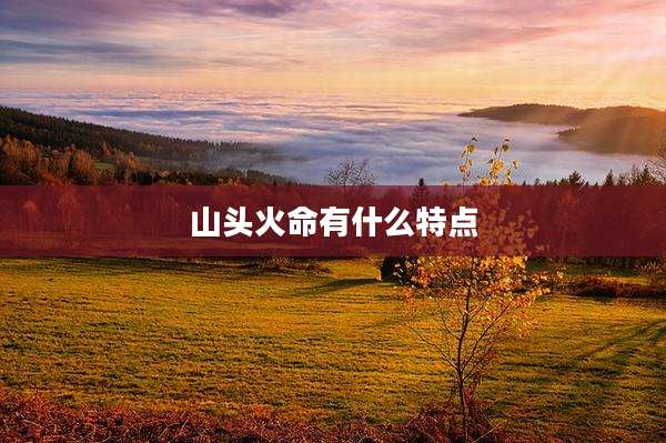 山头火命有什么特点