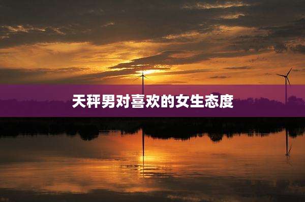 天秤男对喜欢的女生态度