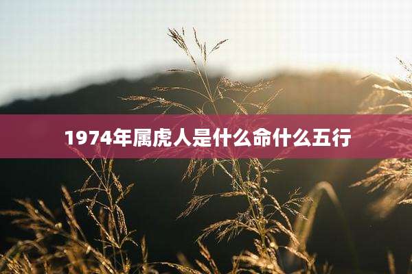 1974年属虎人是什么命什么五行