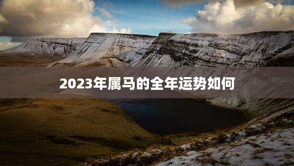 2023年属马的全年运势如何
