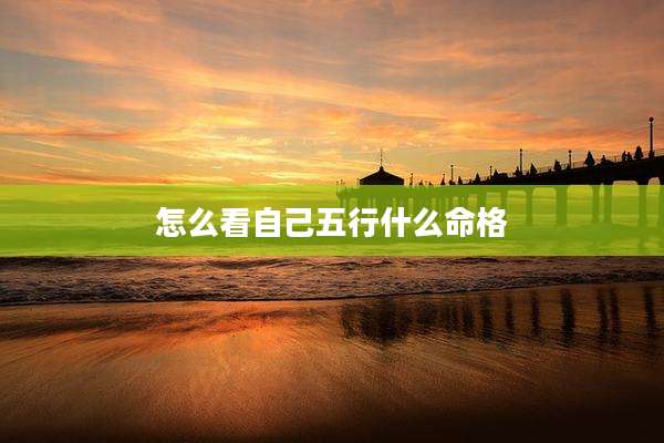 怎么看自己五行什么命格