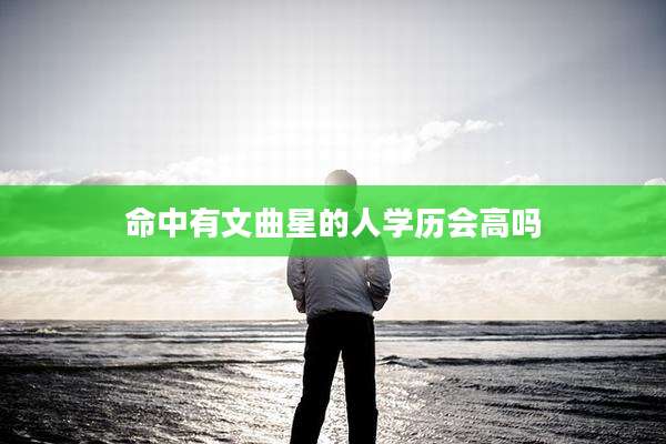 命中有文曲星的人学历会高吗