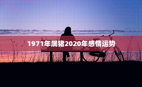 1971年属猪2020年感情运势