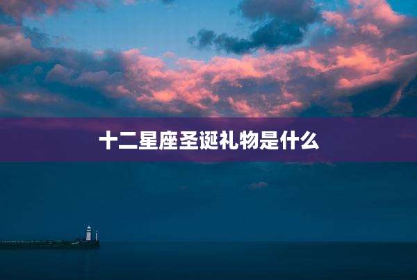 十二星座圣诞礼物是什么