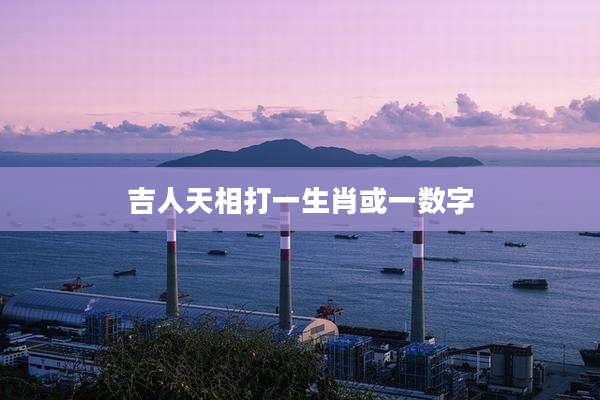 吉人天相打一生肖或一数字