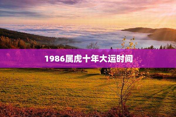 1986属虎十年大运时间