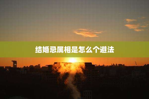 结婚忌属相是怎么个避法