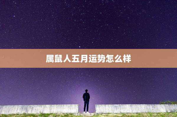 属鼠人五月运势怎么样