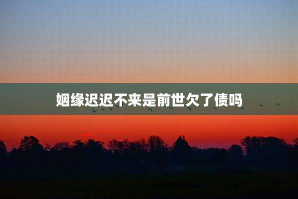 姻缘迟迟不来是前世欠了债吗