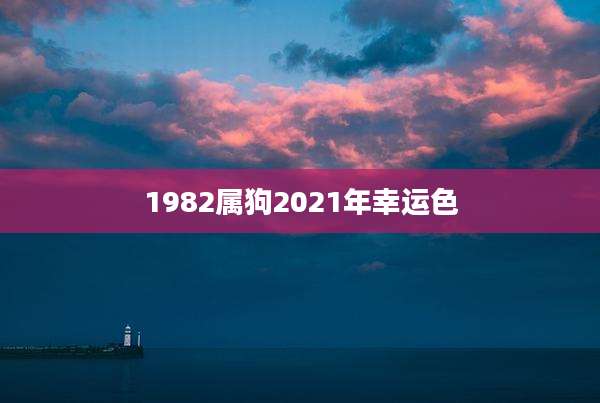 1982属狗2021年幸运色