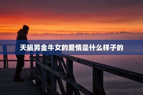 天蝎男金牛女的爱情是什么样子的