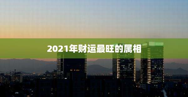 2021年财运最旺的属相
