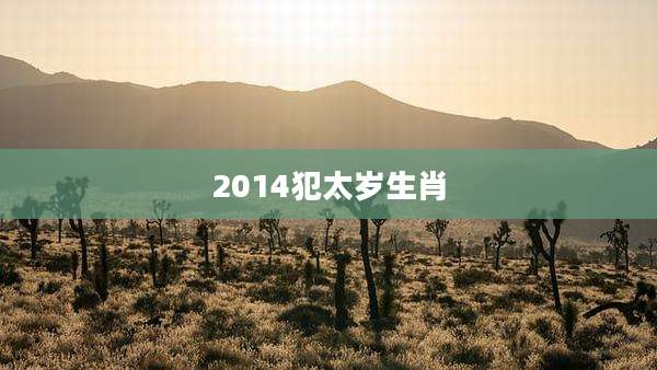 2014犯太岁生肖