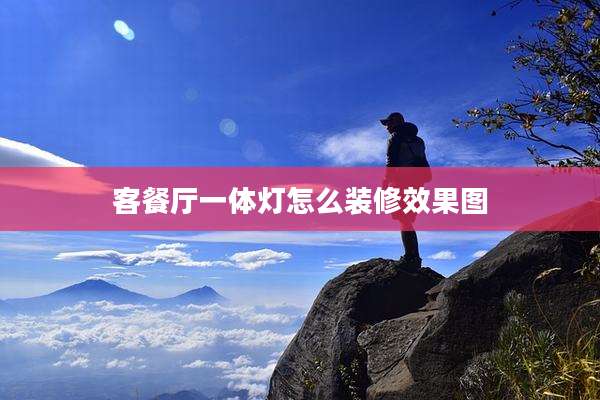 客餐厅一体灯怎么装修效果图