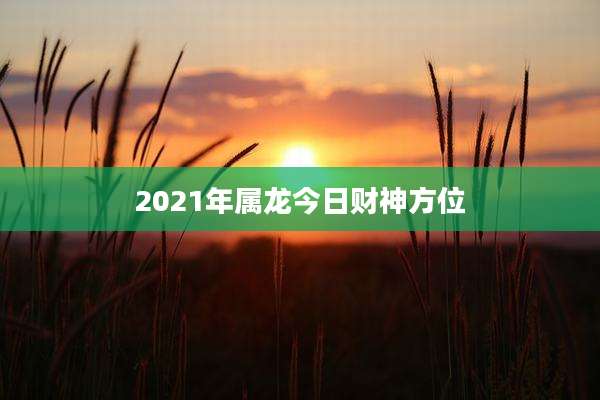 2021年属龙今日财神方位